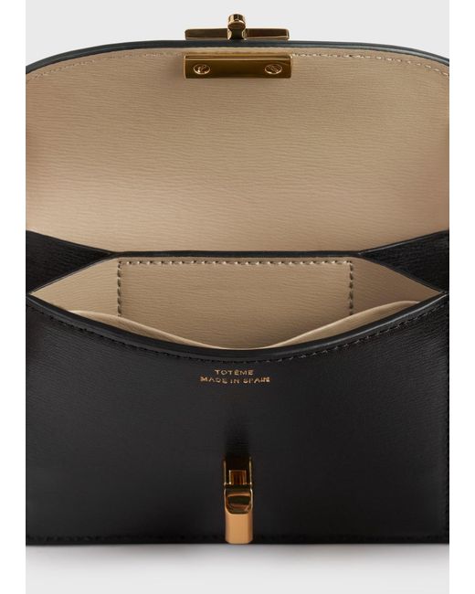 Totême White T-Lock Leather Cardholder