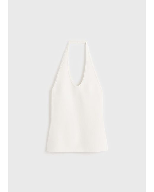 Totême Natural Compact Knit Halter Top