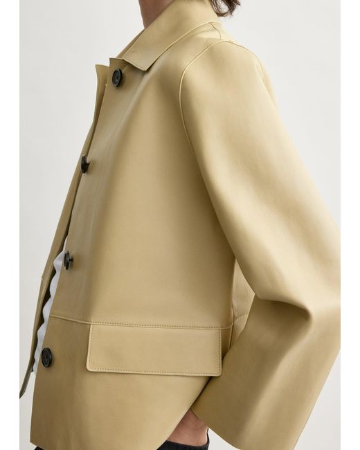 Totême Natural Bonded Leather Jacket