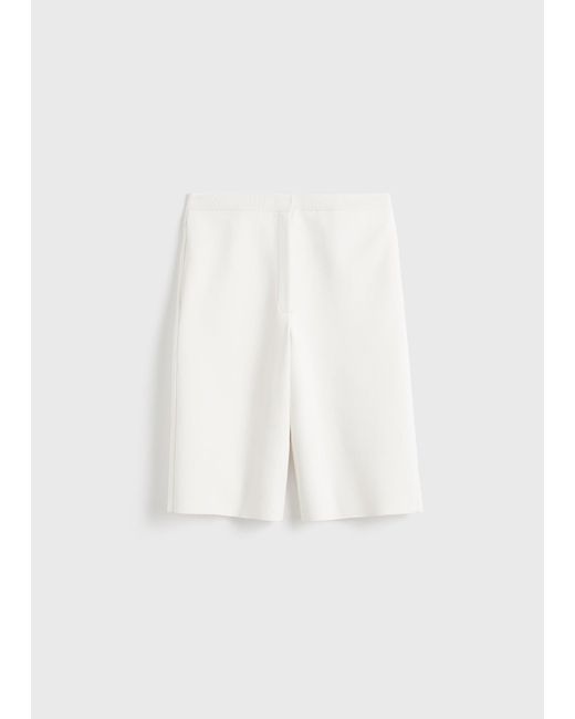 Totême White Knit Shorts