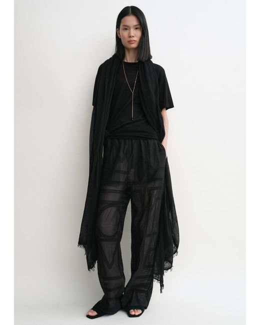 Totême Black Monogram Crochet Pj Bottoms