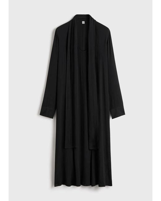Totême Black Rounded Neckline Dress