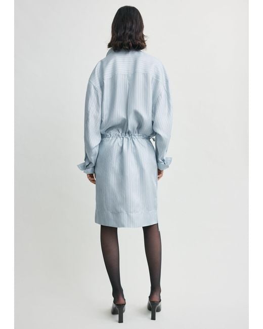 Totême Blue Striped Mini Skirt