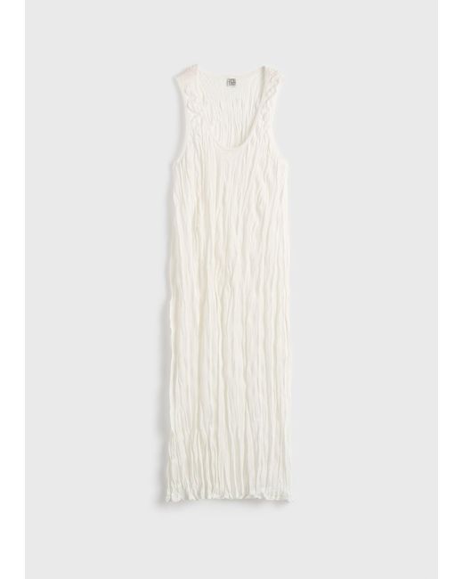 Totême Natural Crinkled Knit Tank Dress