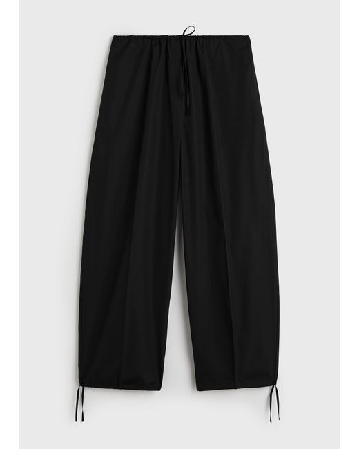 Totême White Drawstring Cotton Trousers