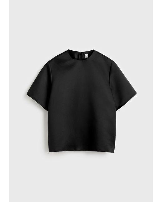 Totême Black Duchess Satin Tee