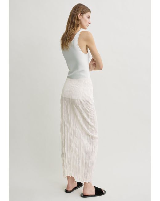 Totême  Natural Crinkled Knit Skirt