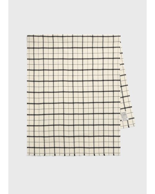 Totême White Windowpane Scarf