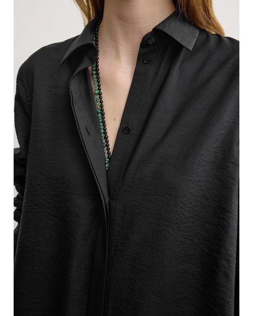 Totême Black Parachute Shirtdress