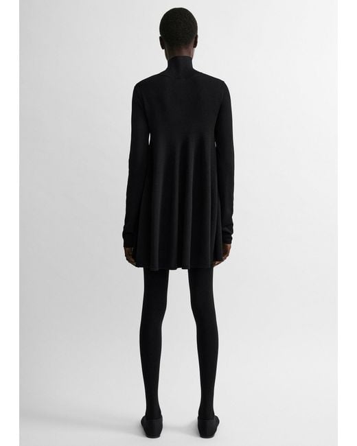 Totême Black Crepe Turtleneck Top
