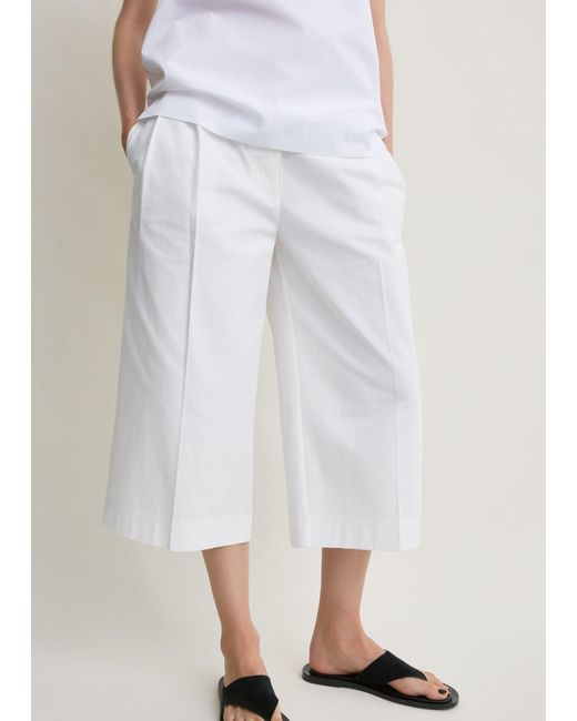 Totême  White Cropped Trousers