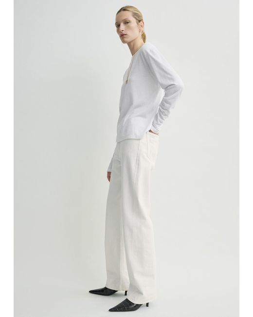 Totême White Classic Long-Sleeve Tee