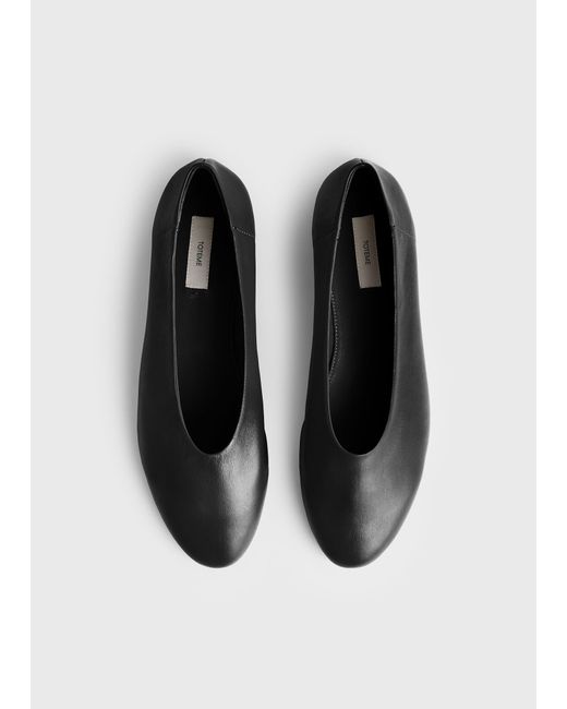 Totême White Slip Nappa Ballerinas