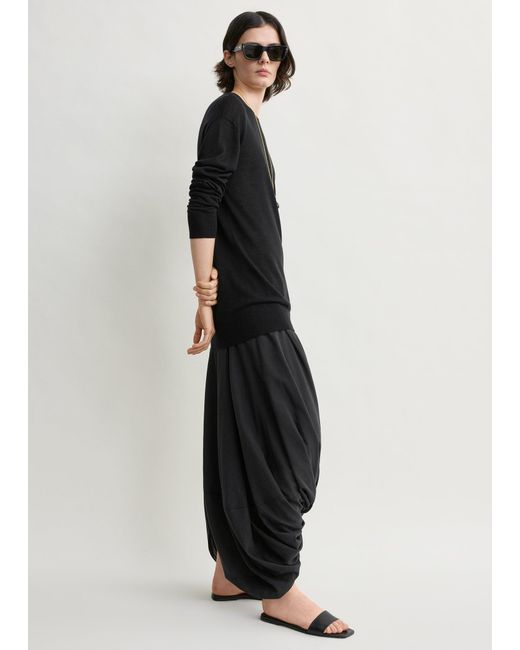 Totême Black Cocoon Skirt