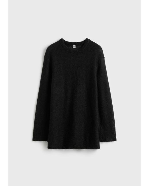 Totême Black Long Open Weave Knit