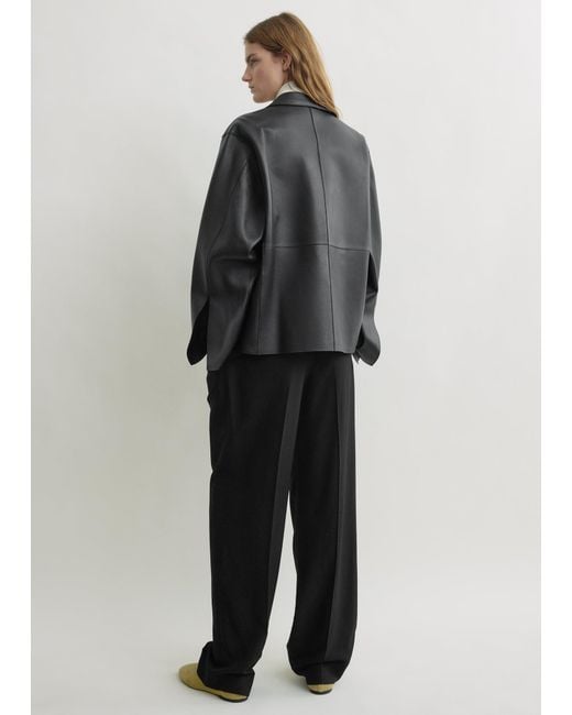Totême  Black Army Leather Jacket