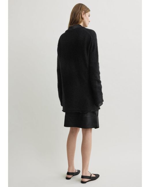 Totême Black Long Open Weave Knit