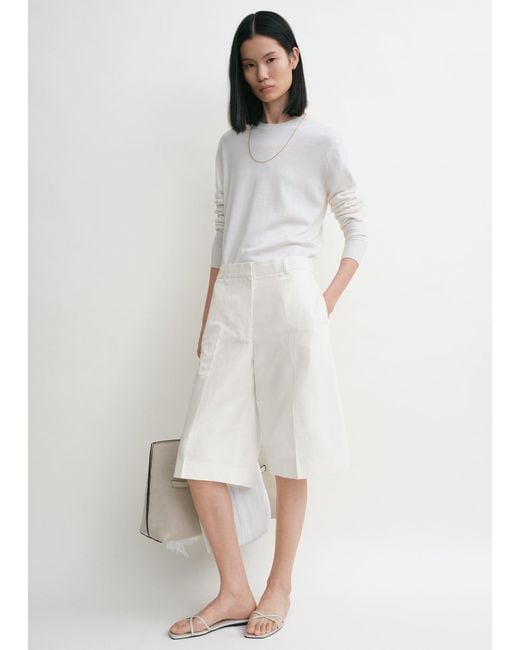 Totême  White Tailored Shorts
