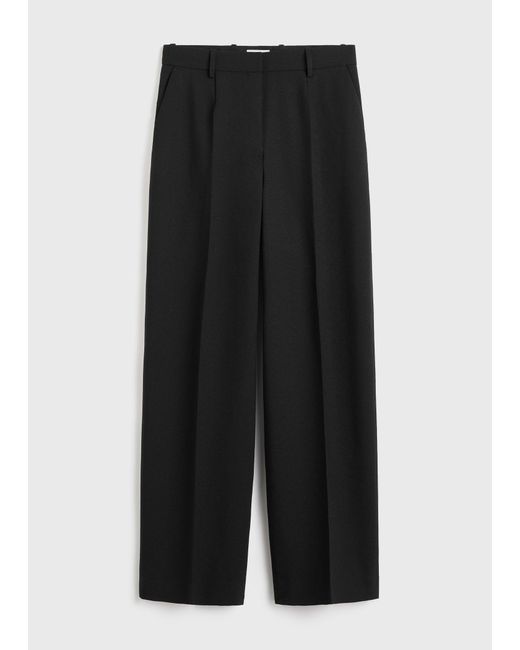 Totême White Wide Fluid Trousers