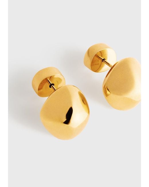 Totême Metallic Pebble Studs