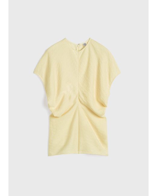 Totême White Slouch Waist Basketweave Top