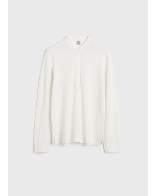 Totême White Wool Silk Knit