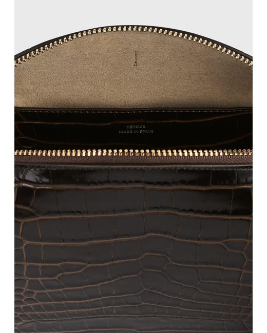 Totême Black Medium Croco-Embossed Day Pouch