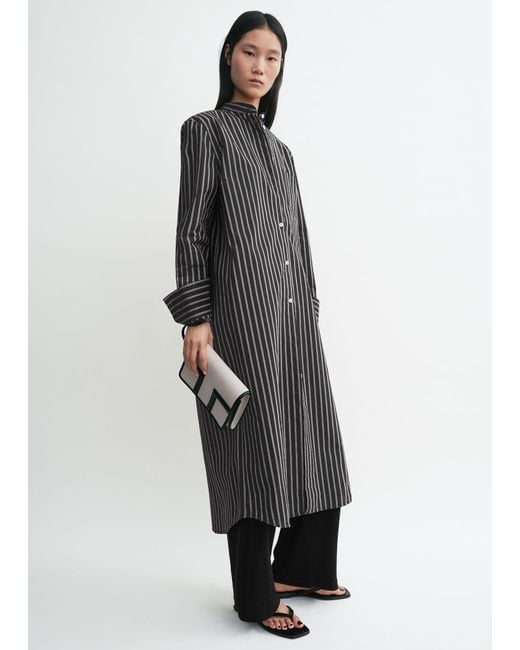 Totême Gray Striped Summer Tunic