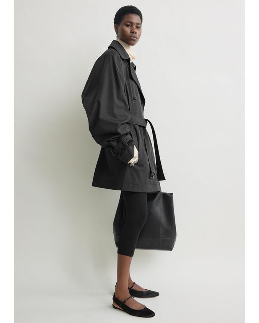 Totême Black Washed Cotton Trench