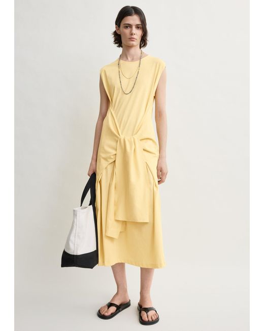 Totême Natural Tie-Waist Jersey Dress
