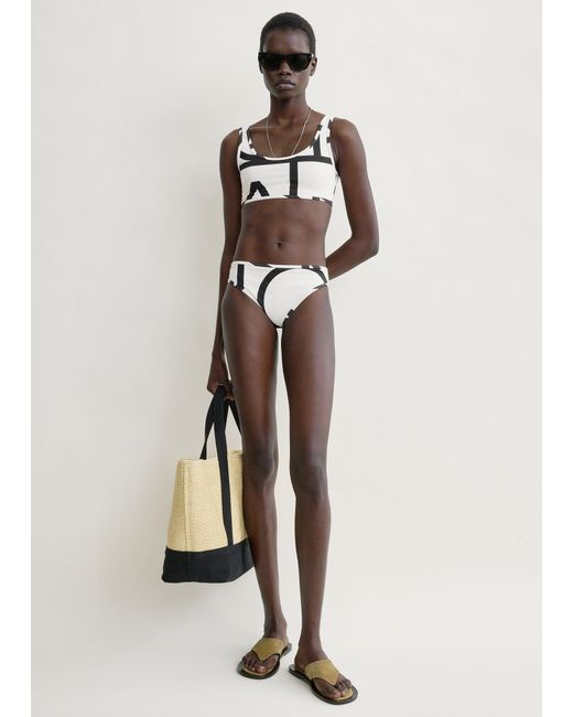 Totême Natural Monogram Bikini Top
