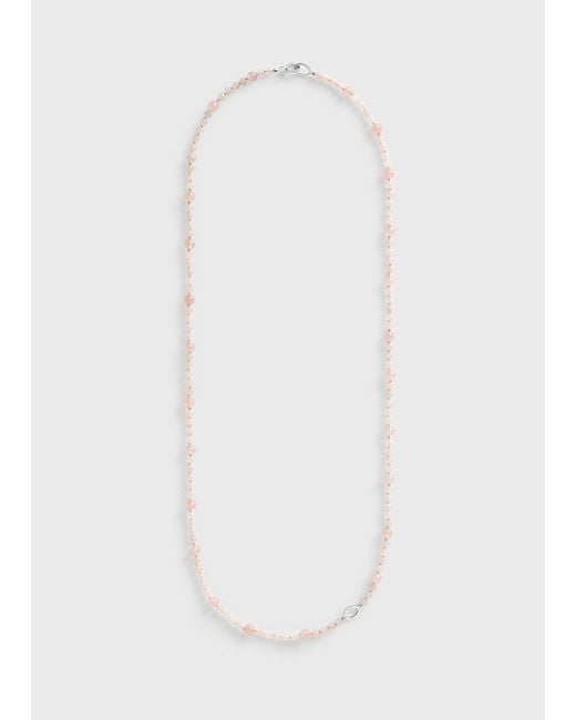 Totême White Infinity Bead Necklace