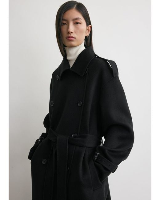 Totême  Black Doublé Winter Trench