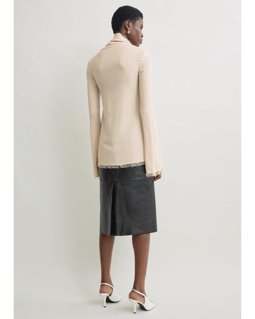 Totême  Natural Frayed-Edge Slim Top