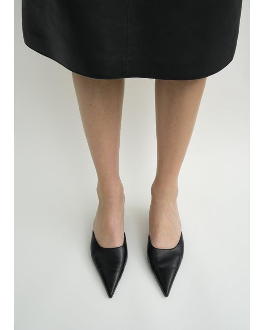Totême  White Sharp Nappa Mules