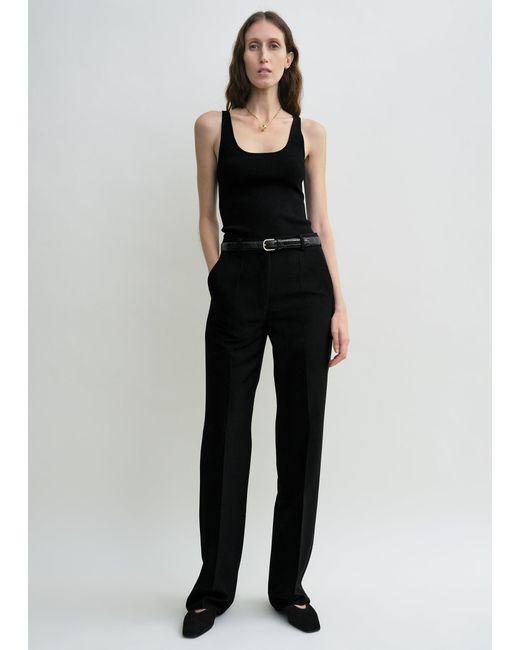 Totême Black Straight Suit Trousers