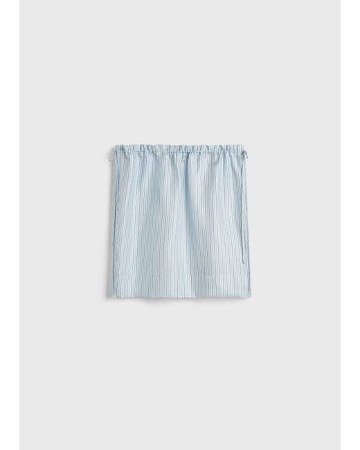 Totême Blue Striped Mini Skirt