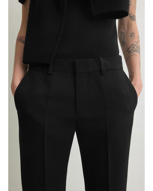 Totême  White Kick Flare Trousers