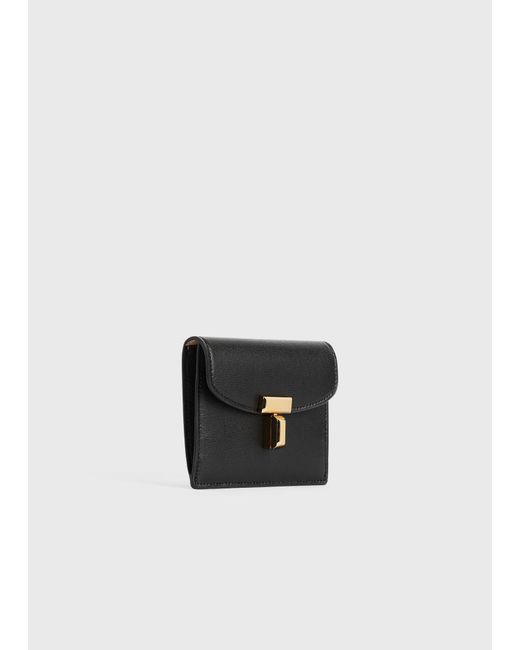 Totême White T-Lock Leather Cardholder