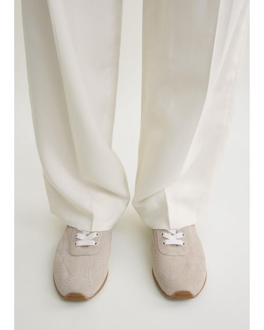 Totême  White Flex Suede Sneakers