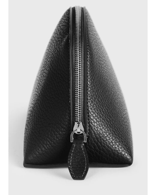 Totême Black Small Grained-Leather Day Pouch