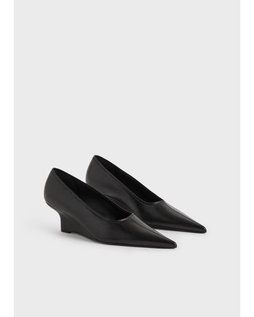 Totême White Sharp Nappa Wedge Pumps