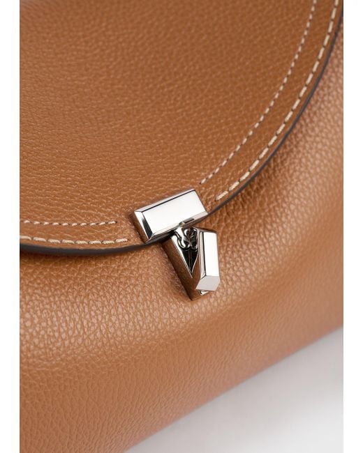 Totême  White T-Lock Grained-Leather Shoulder