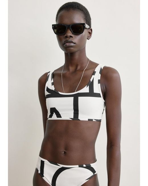 Totême Natural Monogram Bikini Top