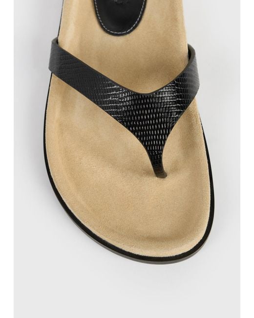 Totême White Contoured Lizard-embossed Flip Flops