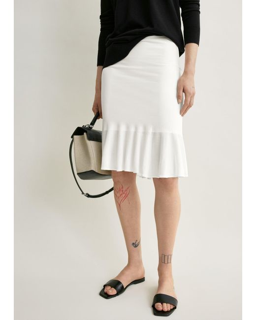Totême Natural Fluted Knit Skirt