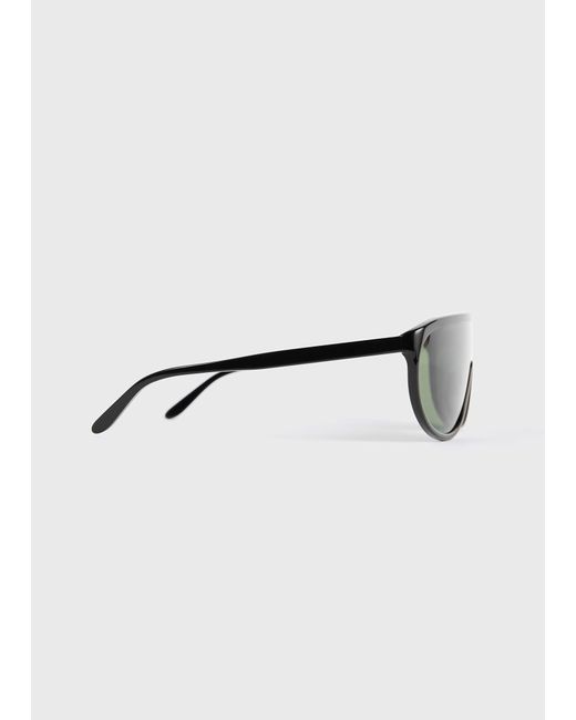Totême Green Shield Aviator Sunglasses