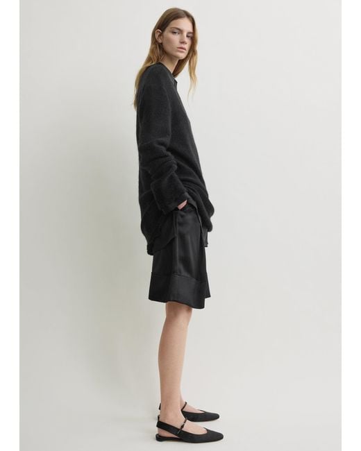 Totême Black Long Open Weave Knit