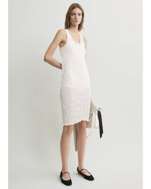 Totême Natural Crinkled Knit Tank Dress