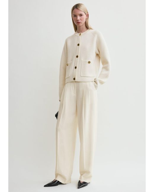 Totême Natural Hammered Button Cardigan